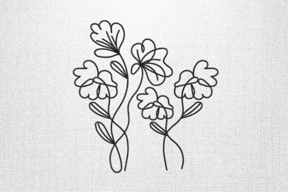 One Line Flowers